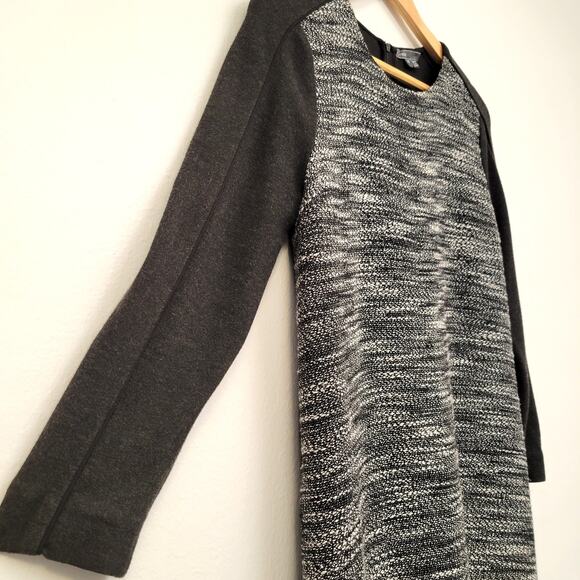 Vince Shift Dress Women's XS Dark Gray Tweed Boucle Pockets Wool Blend Lined - Picture 3 of 14